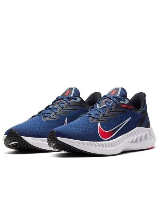 Nike Blue Zoom Winflo 7 S Running Trainers Cj0291 Sneakers Shoes for men