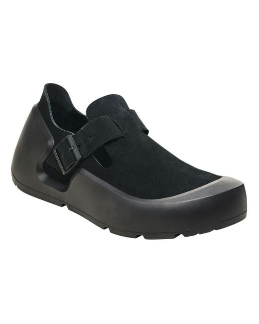 Birkenstock Black Reykjavik Nubuk Leather Shoes for men