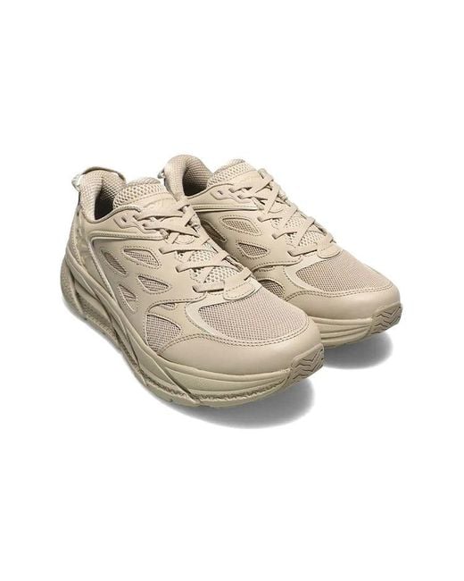 Hoka One One White Clifton L 'Oxford Tan' for men