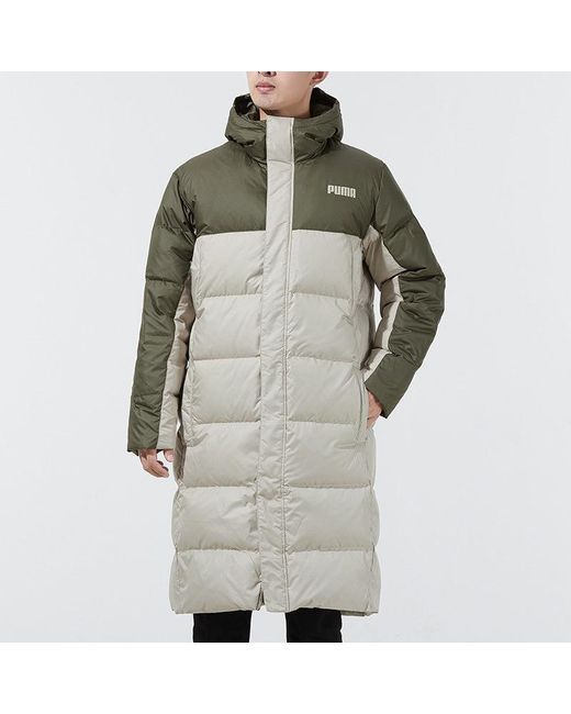 PUMA Gray Puffer Coat Jacket for men