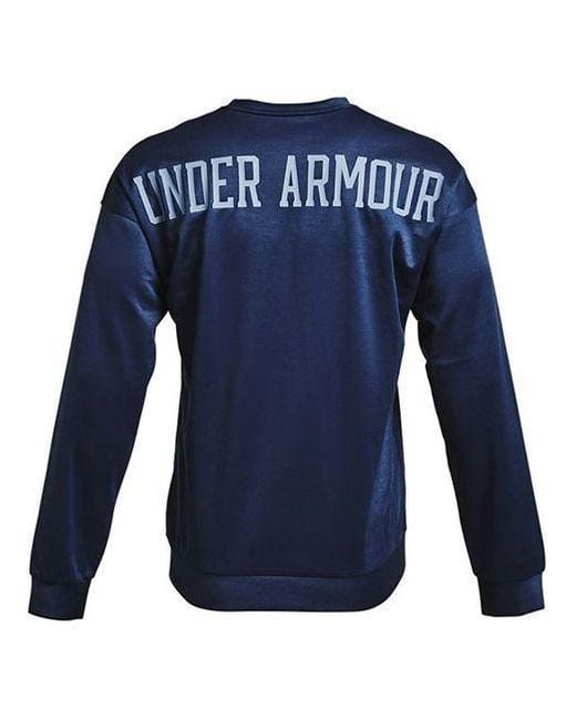 Under Armour Blue Recover Round Neck Training Loose Sports for men