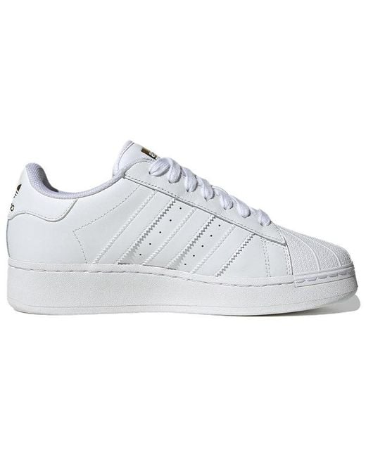 Adidas White Originals Superstar Xlg Shoes 'Cloud Metallic' for men