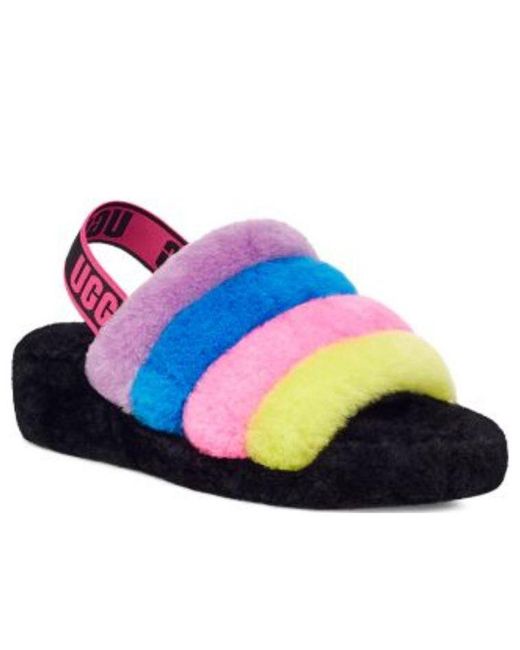 Ugg Blue (Wmns) Fluff Yeah Slide Taffy Multi'