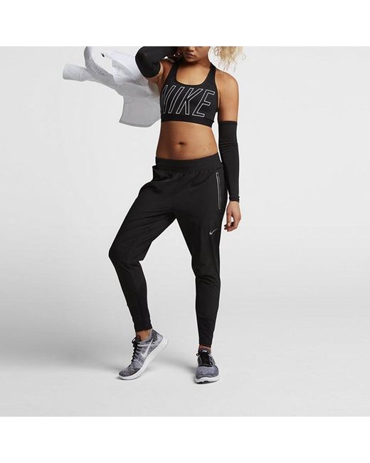 Nike Blue (Wmns) Small Logo Elastic Waistband Running Sports Long Pants