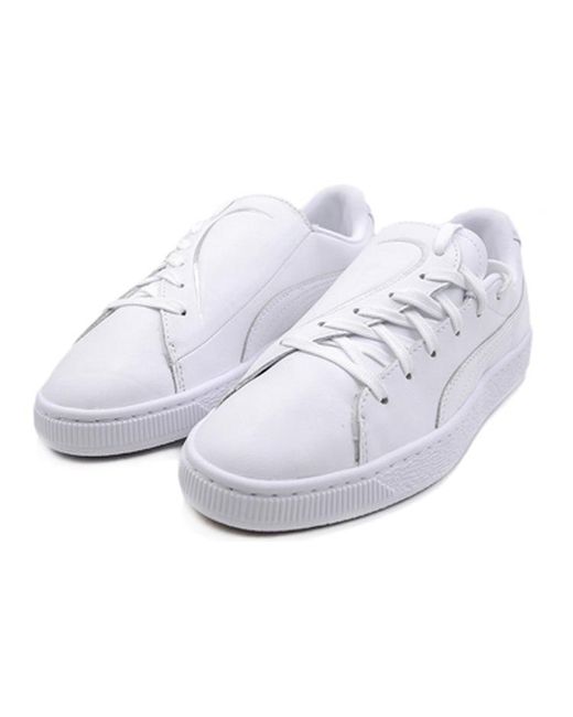 PUMA White (Wmns) Basket Crush Emboss