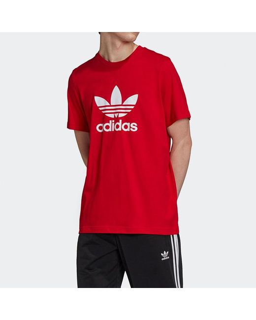 Adidas Red Originals Trefoil Sports Short Sleeve for men
