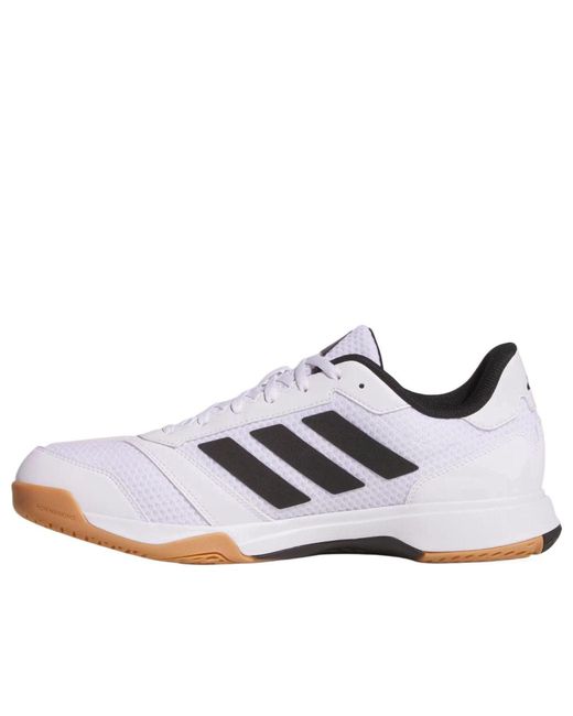 Adidas White Ligra 8 Indoor Shoes for men
