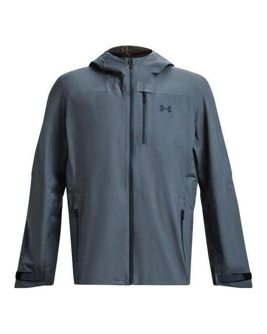 Under Armour Blue Stretch Woven Windbreaker Jacket '' for men