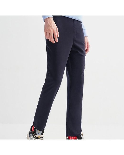 Fila Blue Knit Straight Casual Sports Pants for men
