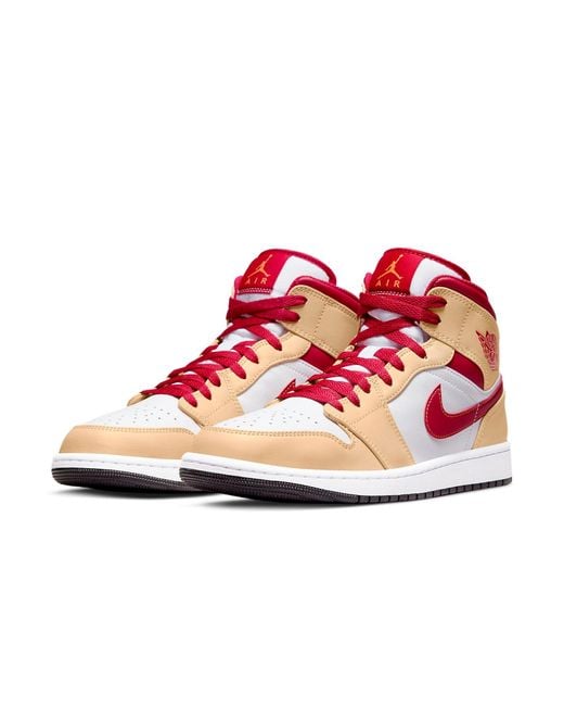Nike Red 1 Mid 'Light Curry Cardinal' for men