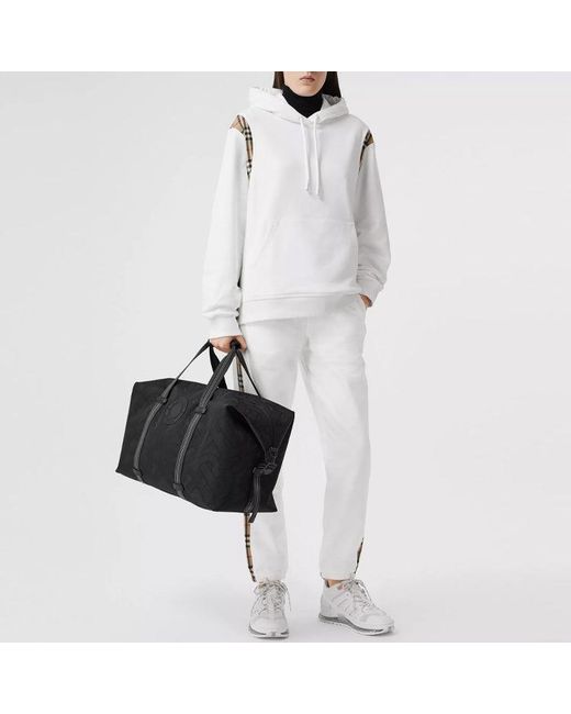 Burberry White (Wmns) Plaid Loose Hoodie