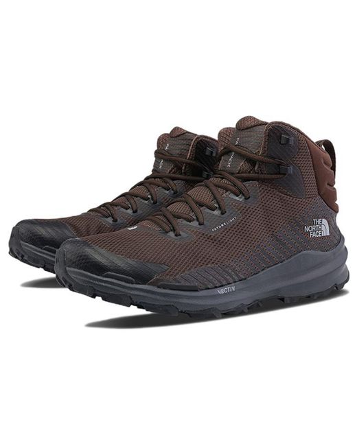 The North Face Brown Vectiv Fastpack Mid Futurelight Hiking Shoes for men