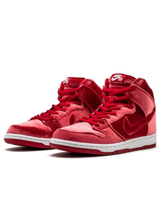 Nike Sb Dunk High Prm 'red Velvet' for men