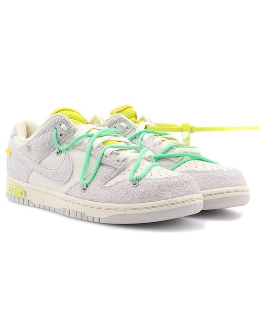 Nike Gray X Off- Dunk Low 'Lot 14 Of 50' for men