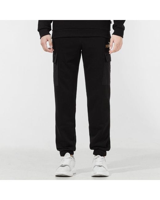 PUMA Black Winterized Cargo Pants for men