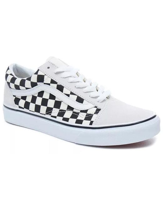 Vans White Old Skool 'Checkerboard' for men