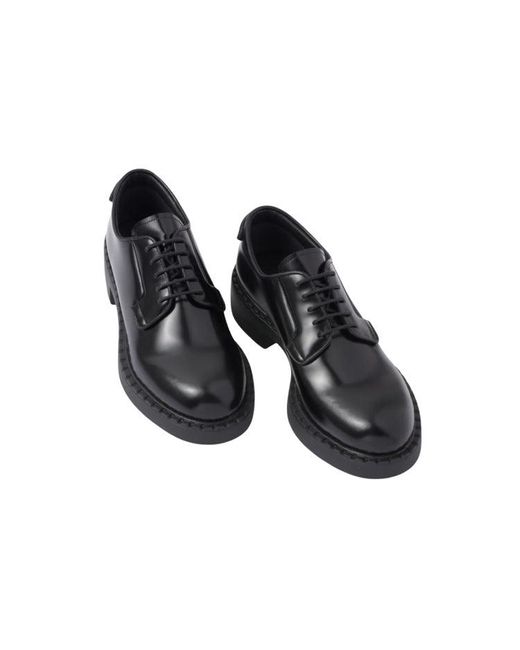 Prada Black (Wmns) 50Mm Brushed Leather Derby Shoes