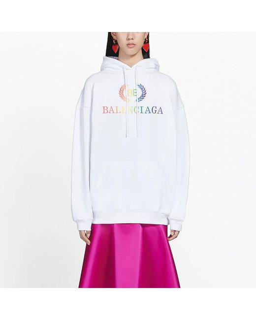 Balenciaga White (Wmns) Logo Hoodie