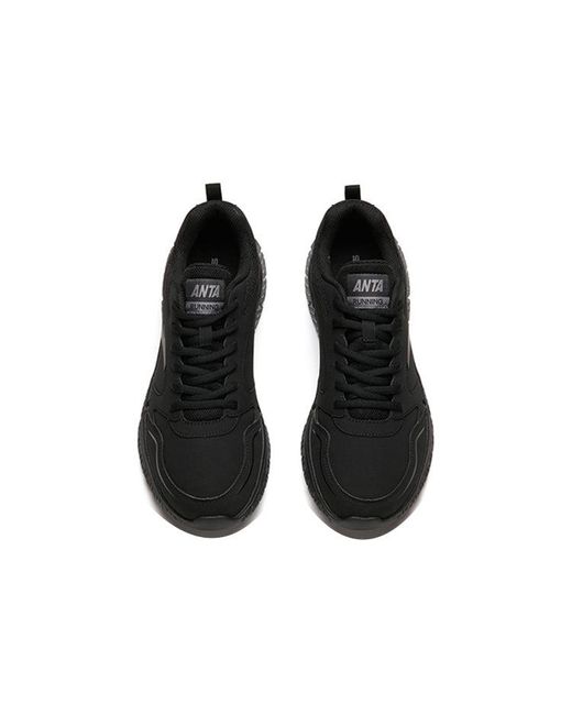 Anta Black Running Series Sneakers Leather 'All' for men