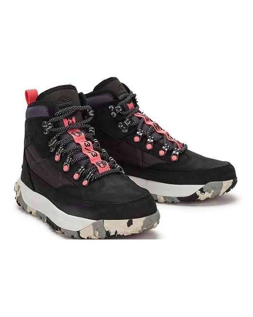 Timberland Black (Wmns) Greenstride Motion Mid Fabric And Leather Waterproof Hiking Boot