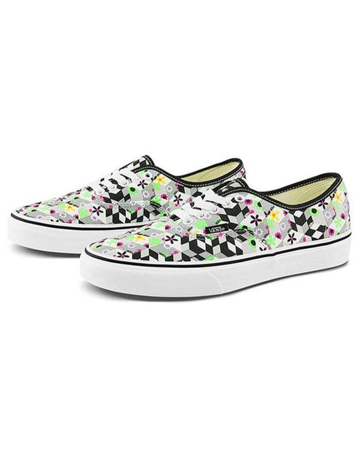 Vans White Authentic (Checker Cube) for men