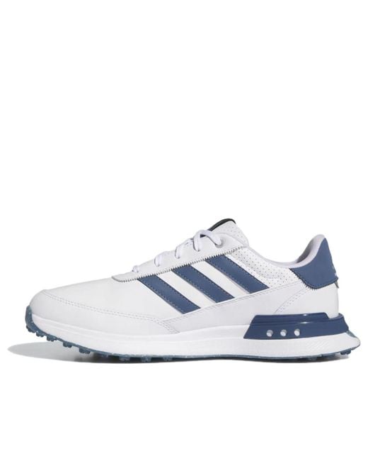 Adidas Blue S2G 24 Leather Spikeless Golf Shoes for men