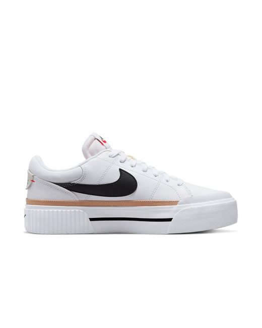 Nike White (Wmns) Court Legacy Lift ' Hemp'