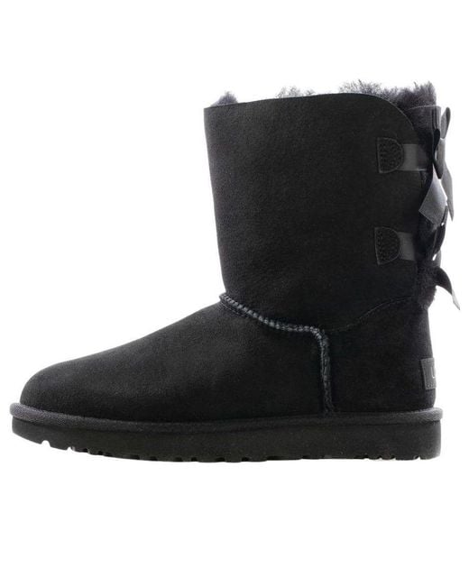 Ugg Black (Wmns) Mini Bailey Bow Ii Boot Fleece Lined