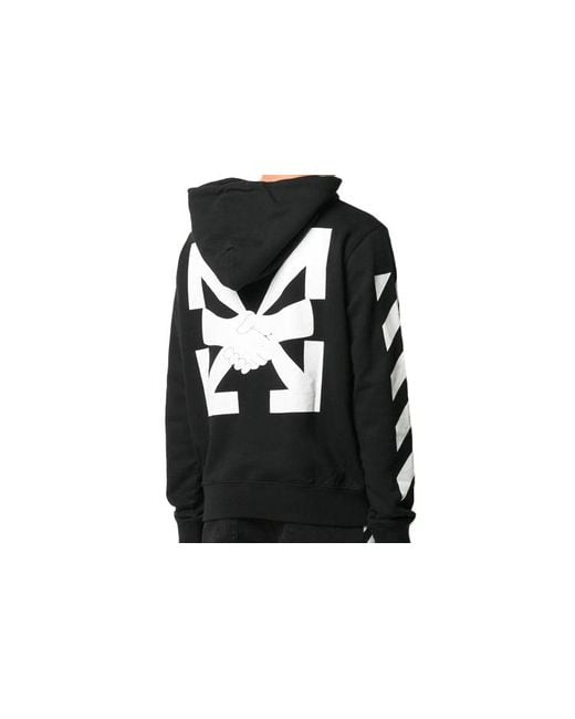 Off-White c/o Virgil Abloh Black Diagonal Stripes Logo Long Sleeve Sweater for men