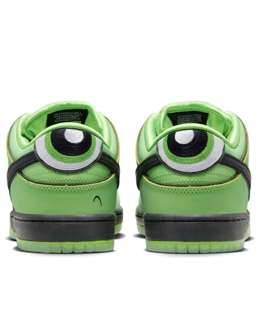 Nike Green X The Powerpuff Girls Sb Dunk Low Prox Qs 'Buttercup' for men