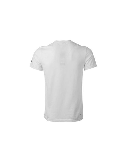 Adidas White Basketball Sports T-Shirt for men