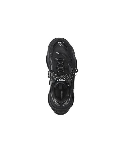 Balenciaga Black Triple S Sneaker 'Allover Logo for men
