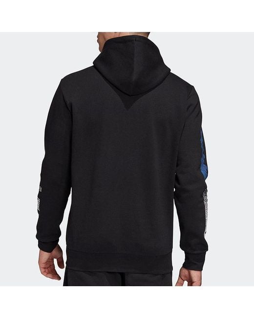 Adidas Blue Logo Printing Casual Hooded Sports for men
