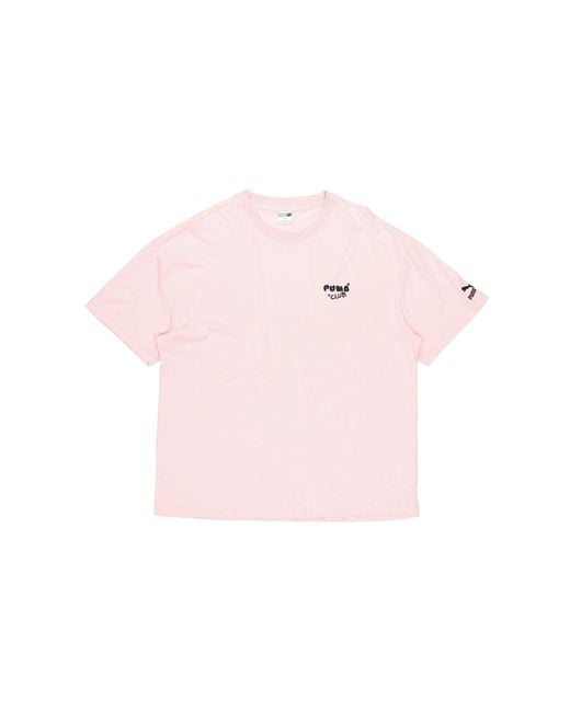 PUMA Pink Club Oversize Ss Tee Sports