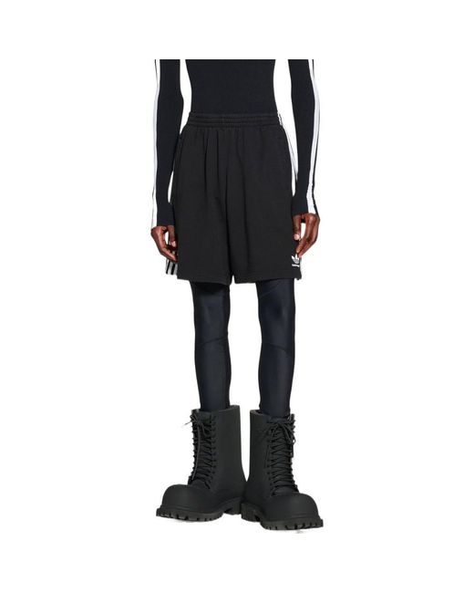 Balenciaga Black X Adidas Large Shorts for men