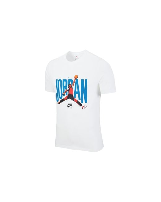 Nike White Jumpman Logo Printing Knit Round Collar for men