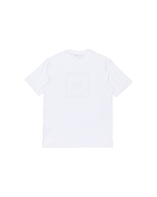Adidas White Y-3 Ss21 Alphabet Logo Loose Round Neck Short Sleeve T-Shirt for men