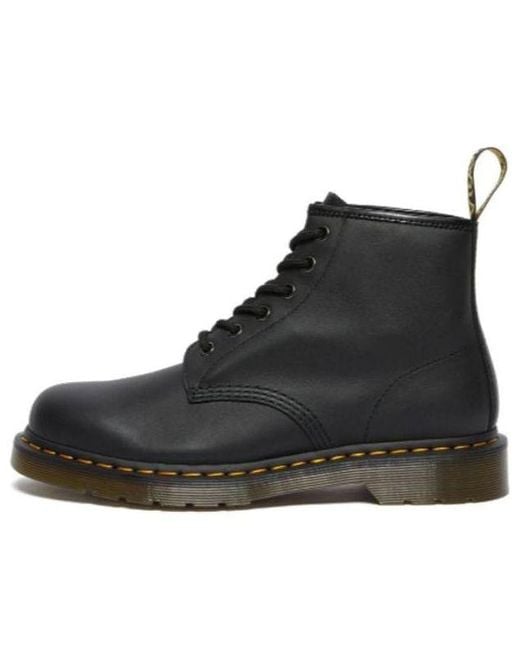Dr. Martens Black 101 Leather Martin Boots for men