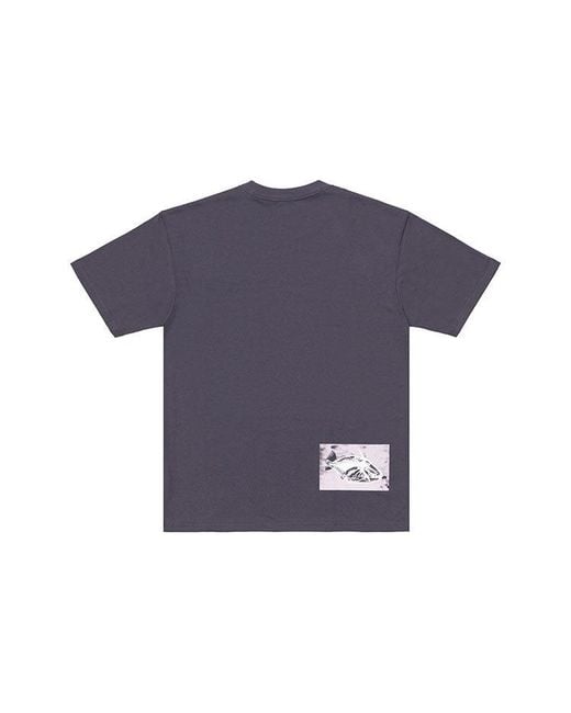 Nike Blue Acg Nature Funny Printing Loose Sports Round Neck Short Sleeve for men