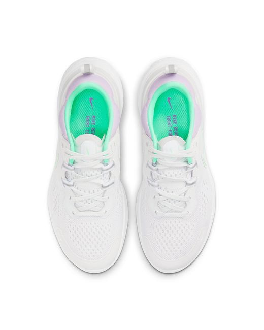 Nike White (Wmns) React Miler 2 'Platinum Tint Glow'