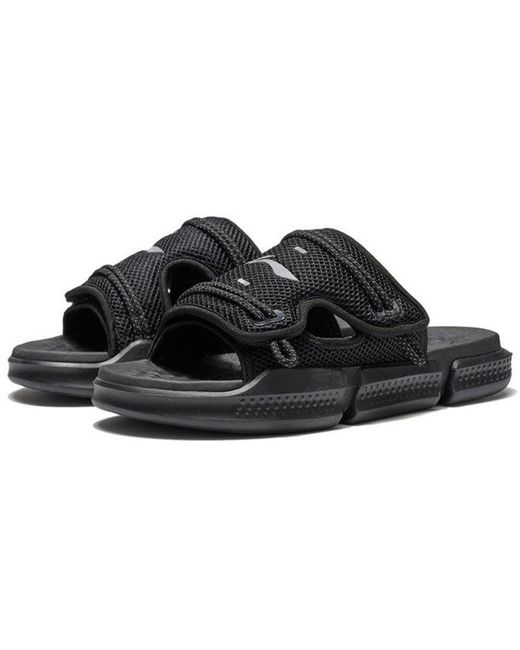 Li-ning Black Reflective Sandals for men