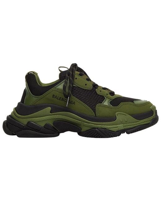 Balenciaga Green Triple S Sneaker Khaki' for men