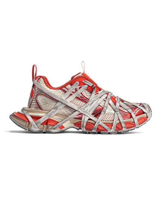 Balenciaga Red 3Xl Extreme Lace Sneakers Mesh And Polyurethane' for men