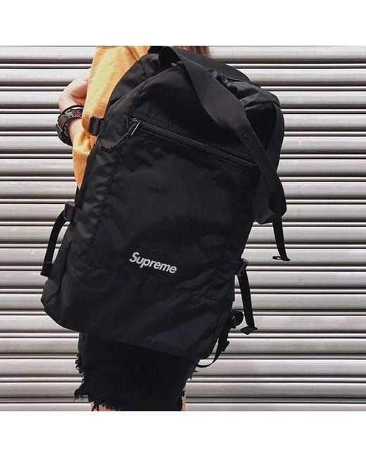 Supreme Black Tote Backpack for men