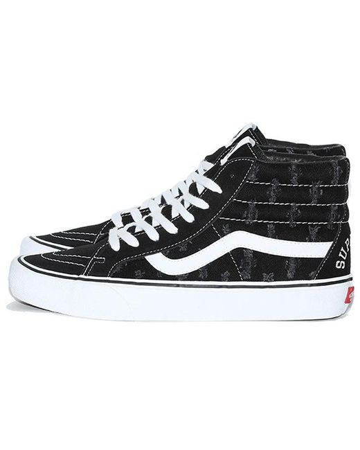 Vans Supreme X Sk8-Hi Hole Punch Denim' in Black for Men | Lyst UK