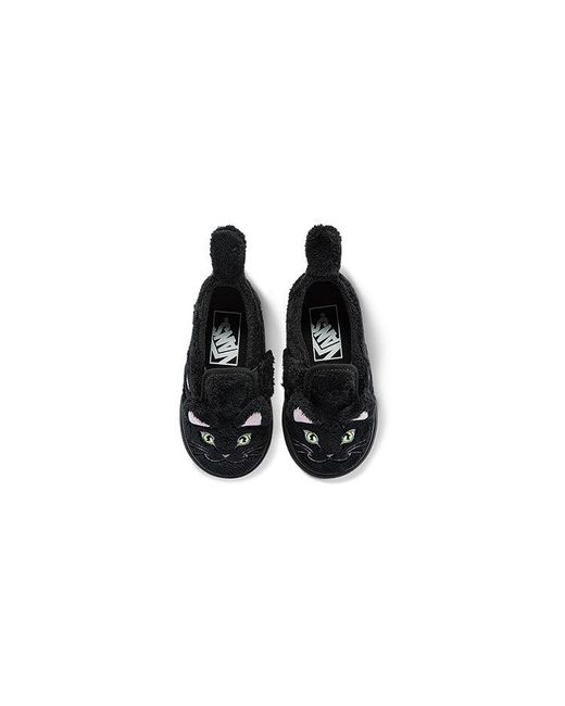Vans Black (Td) Slip-On Velcro 'Cat' for men