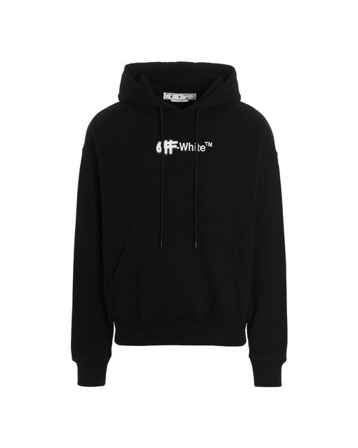 Off-White c/o Virgil Abloh Black Fw22 Aphabet Ogo Printing Hooded Ong Eeve Ooe Fit Back for men