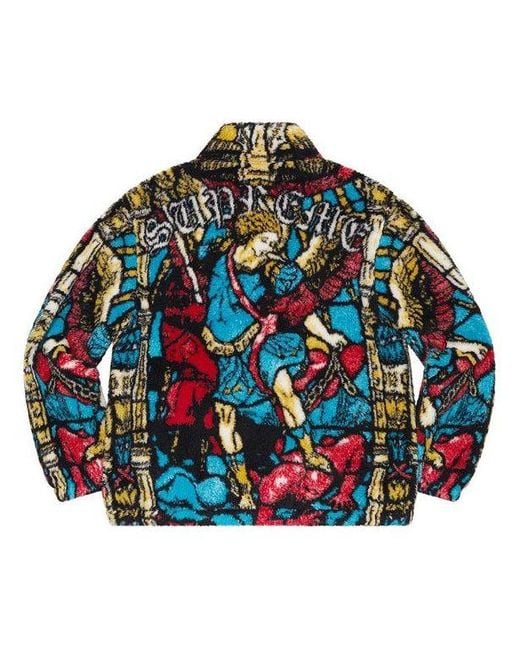 Supreme Green Saint Michael Fleece Jacket