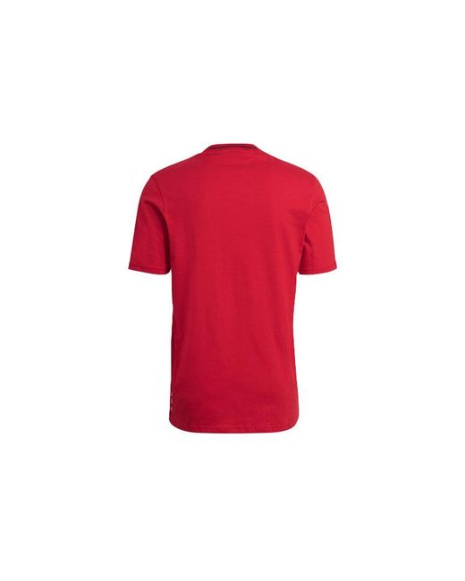 Adidas Red Afc Cny Tee Series Arsenal Soccer/Football Sports Printing Round Neck Short Sleeve for men