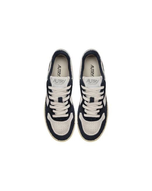 Autry Blue Two Tone Medalist Low Goatskin for men